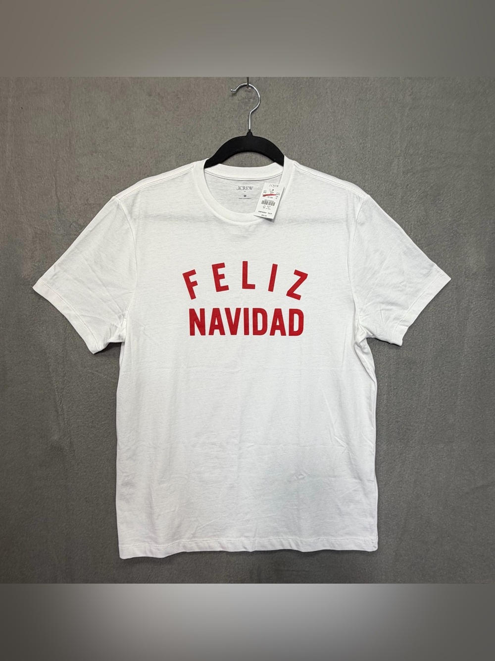 NWT J. Crew Collector's Tee Women
M White Feliz Navidad Holiday
Christmas